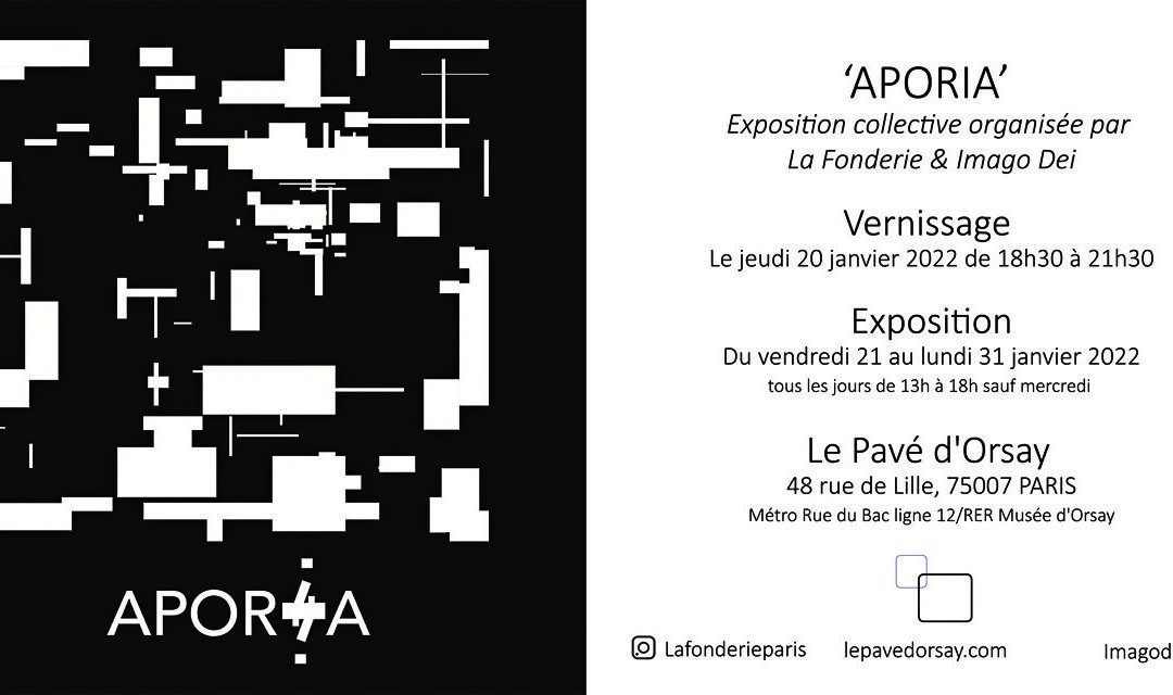 Au Pavé d’Orsay : exposition Aporia et soirée dédicace